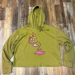 #TakePride Cropped Hooded Sweatshirt, Size L, NWT